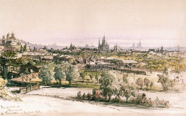 View of Bucharest from Filaret by Amadeo Preziosi